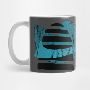 abstract blue and black Mug